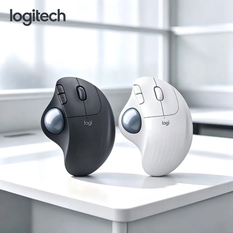 Logitech ERGO M575 Trackball Mouse Open Box Unused, Wireless Bluetooth 5 Buttons Optical Mice For Desktop Drawing Work