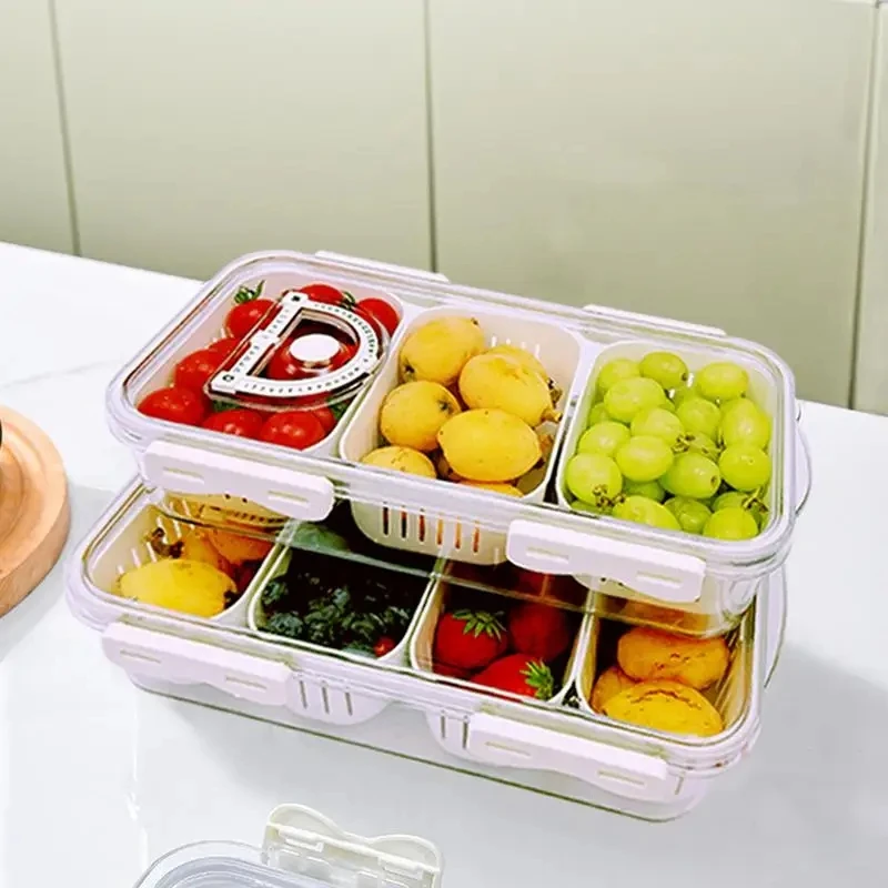 

Snack Box Container Reusable Snackle Containers Outdoor Fruit Boxes Snack Plates Storage Container With Lid