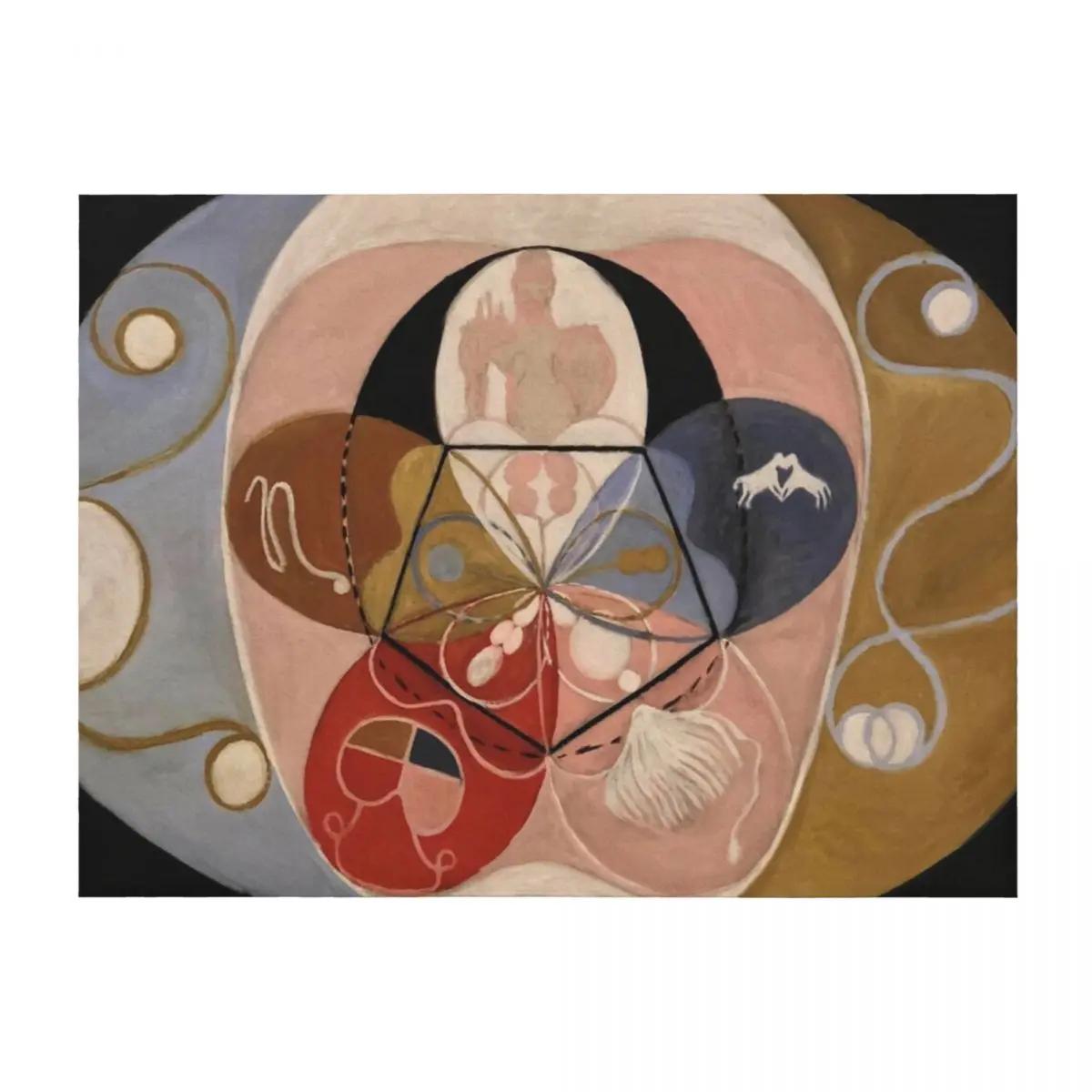 

Hilma af Klint Evolution, No. 14, Group VI Throw Blanket Plaid on the sofa Thin Furrys Blankets For Bed Blankets