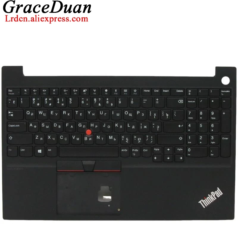 

RU Russian Black Keyboard Upper Case Palmrest Shell Cover For Lenovo Thinkpad E15 Gen1 G1 5M10V16876