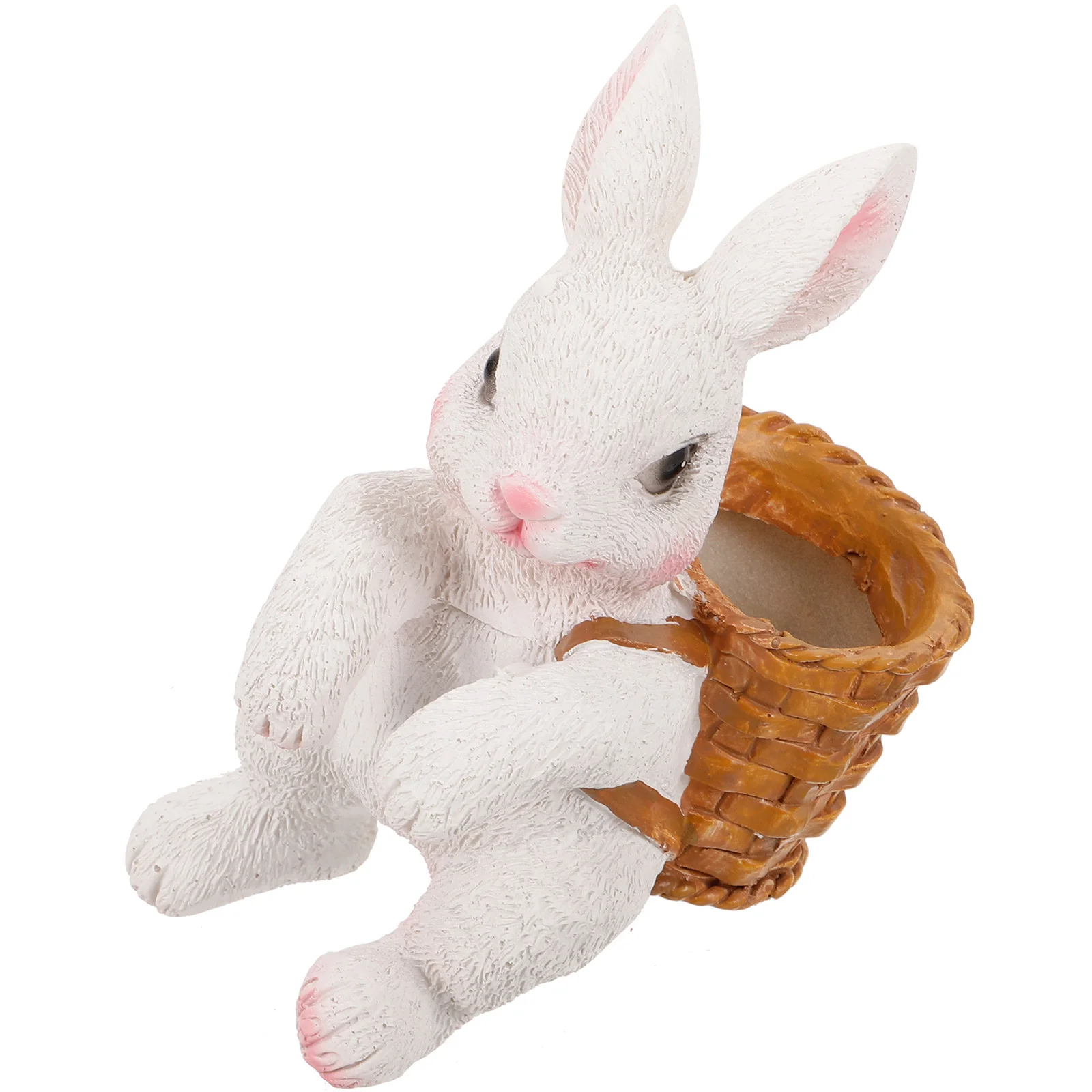 

Cute Resin Bunny Tank Ornament Easter Theme Aquarium Decor Creative Hanging Basket Fish Tank Accessory Bunny Figurines