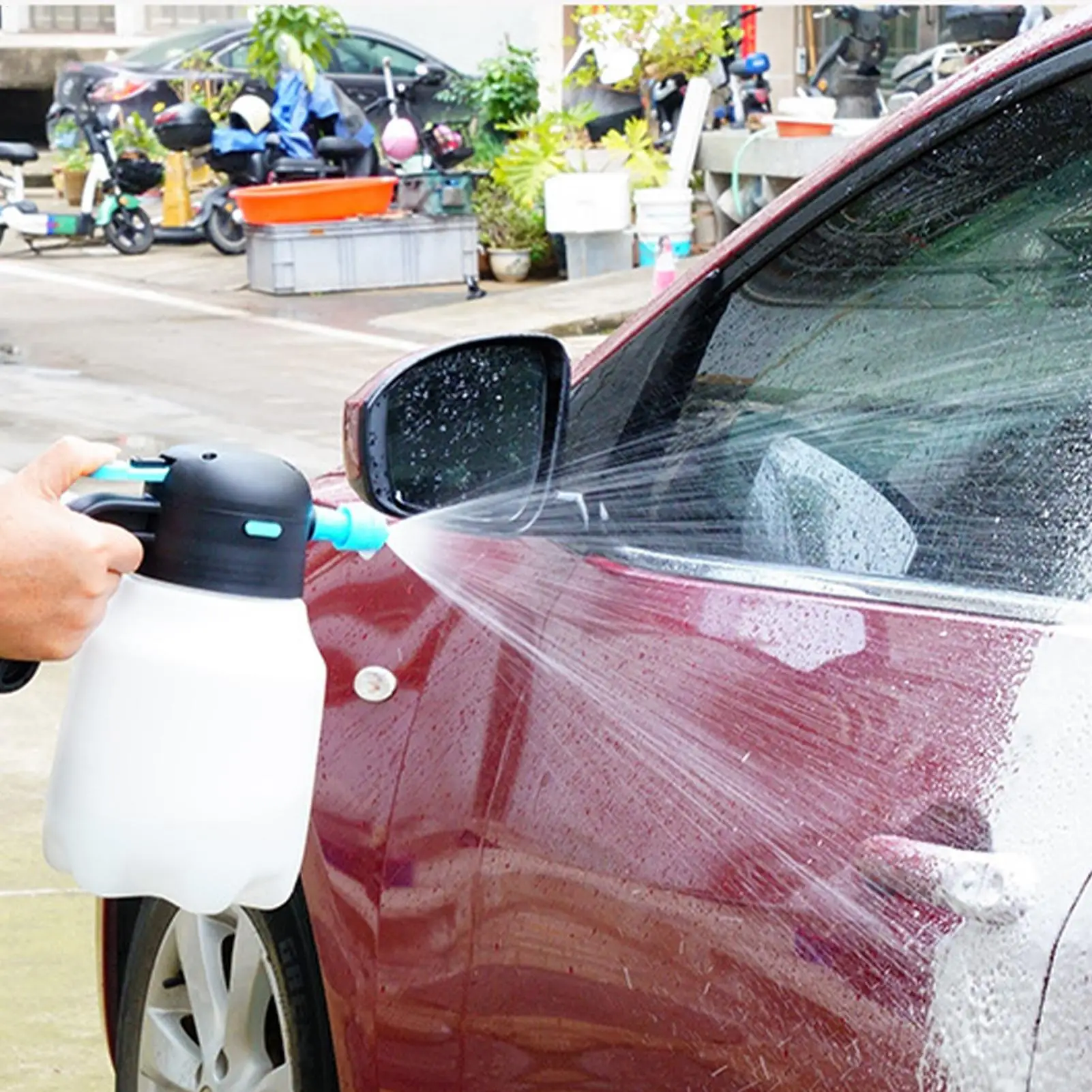 Car Foam Sprayer 1.8L Garden Cleaning Cannon Cordless High Pressure USB Charging Sprayer For Patio RV Boat Driveway Industrial