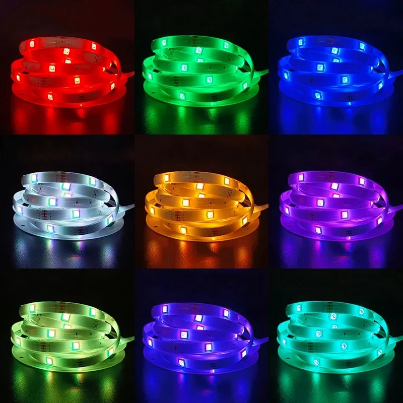 5V USB Led Lights  5050 RGB LED Strip 10 15 Meter 24-key Remote Control Bluetooth Decoration For TV Computer Bedroom Holiday