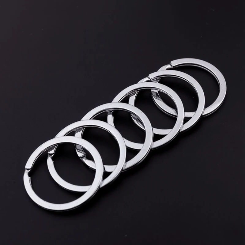 

10PCS Double Loops Metal Key Rings 33mm Dia Round Keychains Split Ring for DIY Handmade Jewelry Keychain Making Findings
