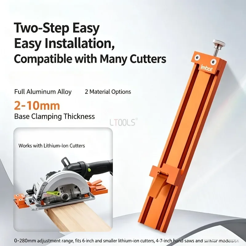 Circular Saw Guide Electric Milling Clamp Adjustable Base Plate Cutting Edge Positioner for Woodworking Metal DIY Alignment