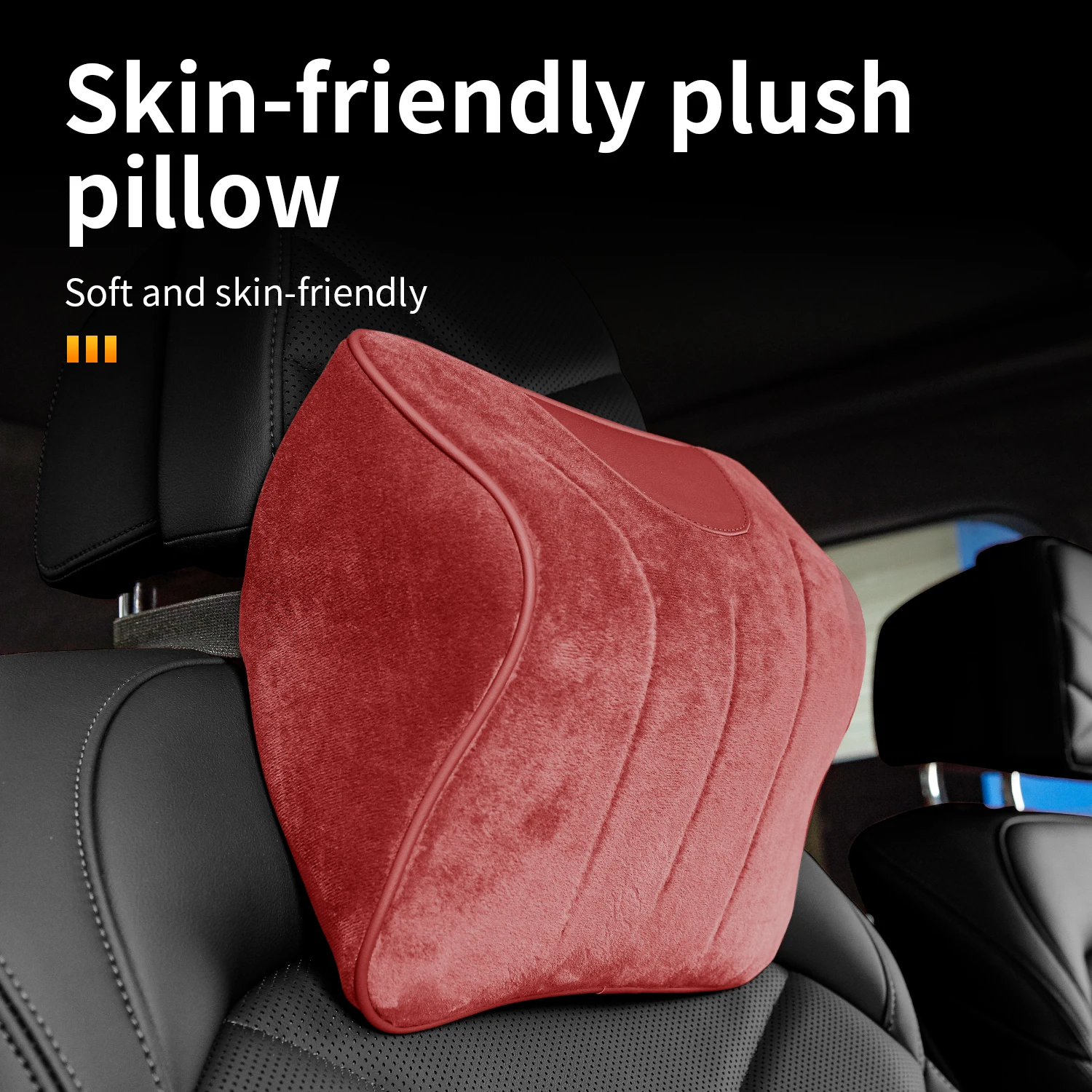 Comfortable and skin friendly car seat plush headrest suitable for Mercedes Benz GLA GLB GLC GLE GLS CLA C-coupe E-coupe SLK SL