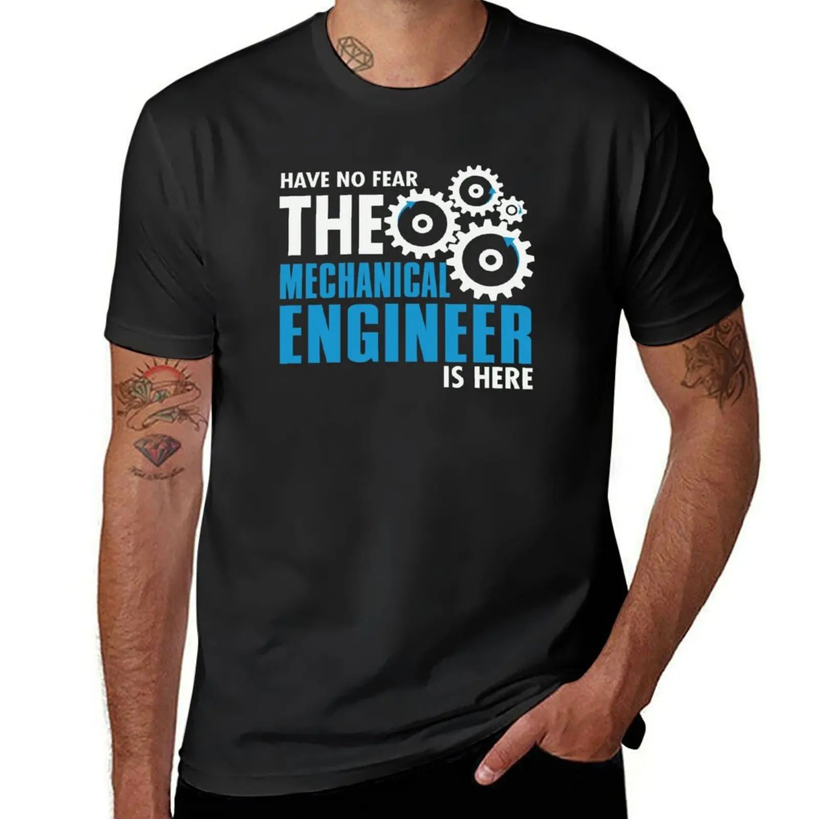 The Mechanical Engineer is HERE T-Shirt cute clothes hippie clothes summer top aesthetic clothes t shirts men