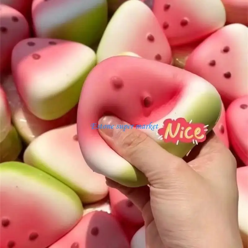 090B Soft Ice Skin Watermelon Hand Grip Trainer For Finger Strength And Stress Reduction Therapy