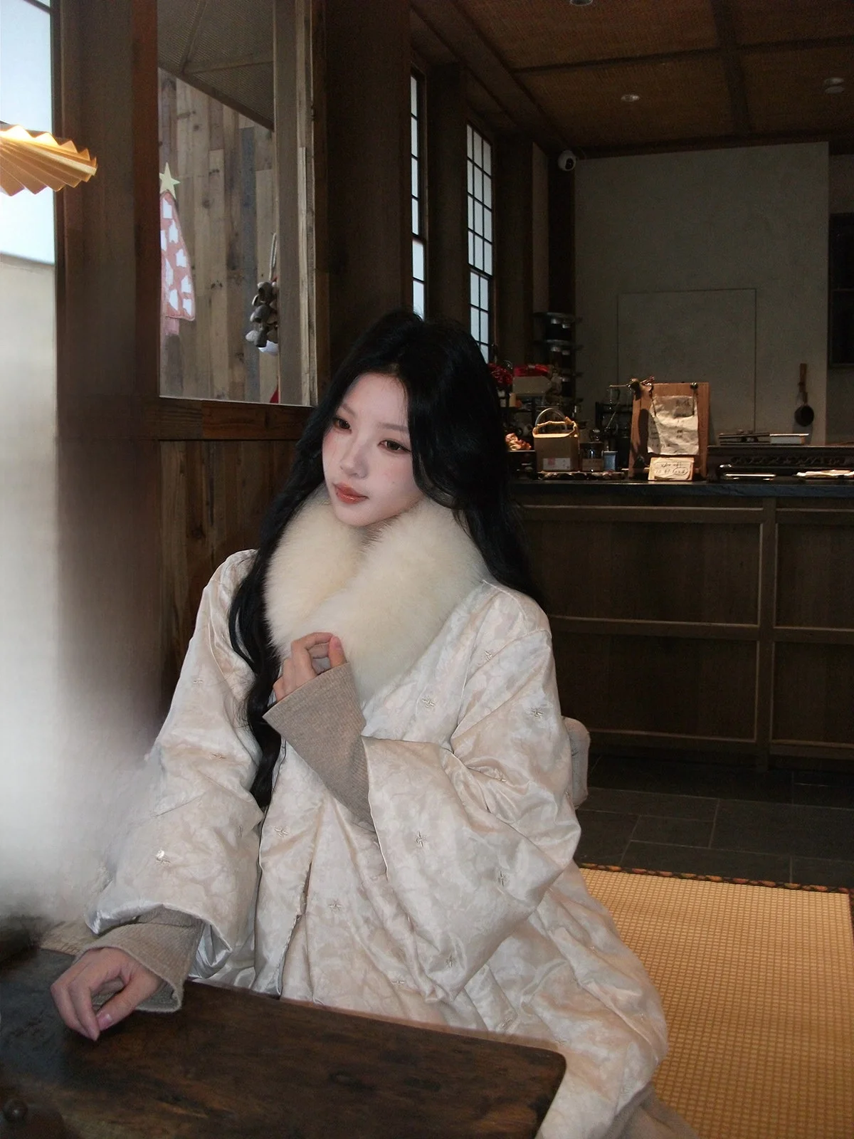 

Женское зимнее теплое пальто Iceollovy в китайском стиле с кружевными вставками, на пуху, с длинными рукавами, круглым вырезом, средней длины