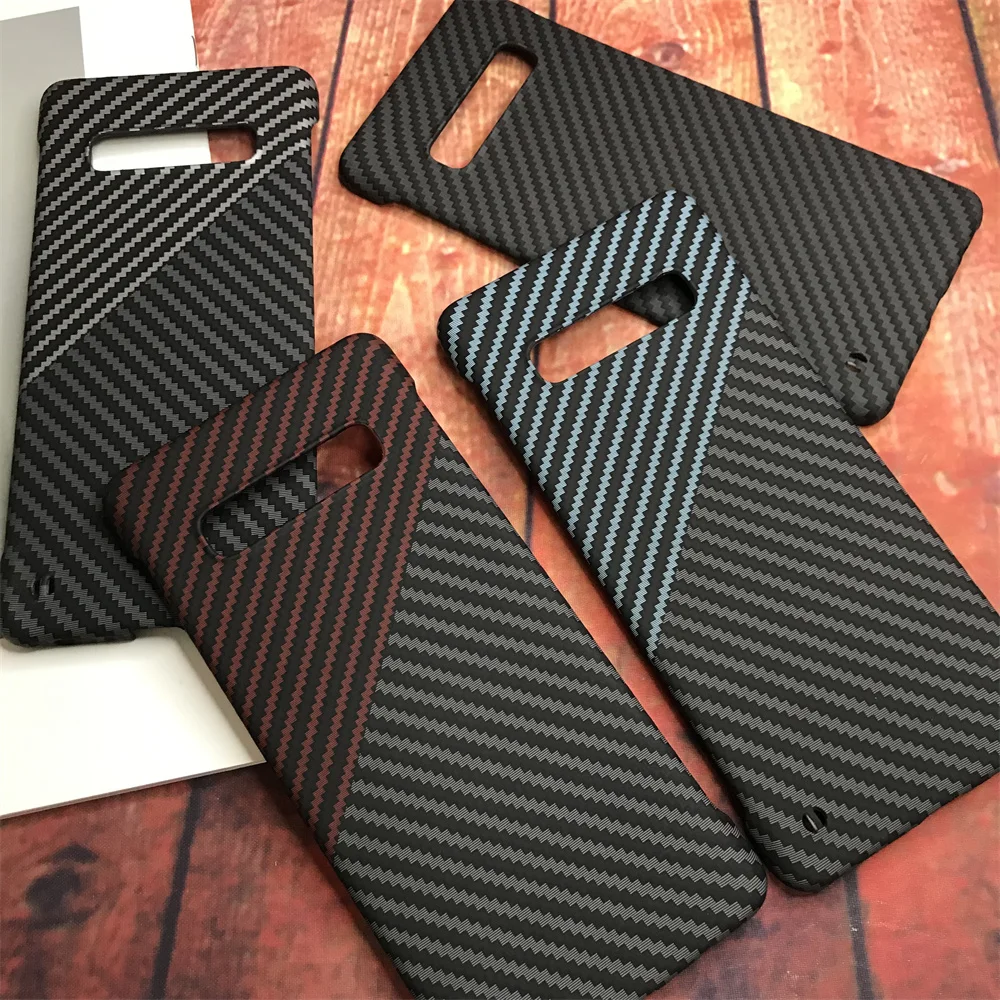 Ultra-Thin Frosted Soft Touch Skin Borderless Carbon Fiber Texture Case for Galaxy S10/S10 Plus Lightweight Frameless Slim Case