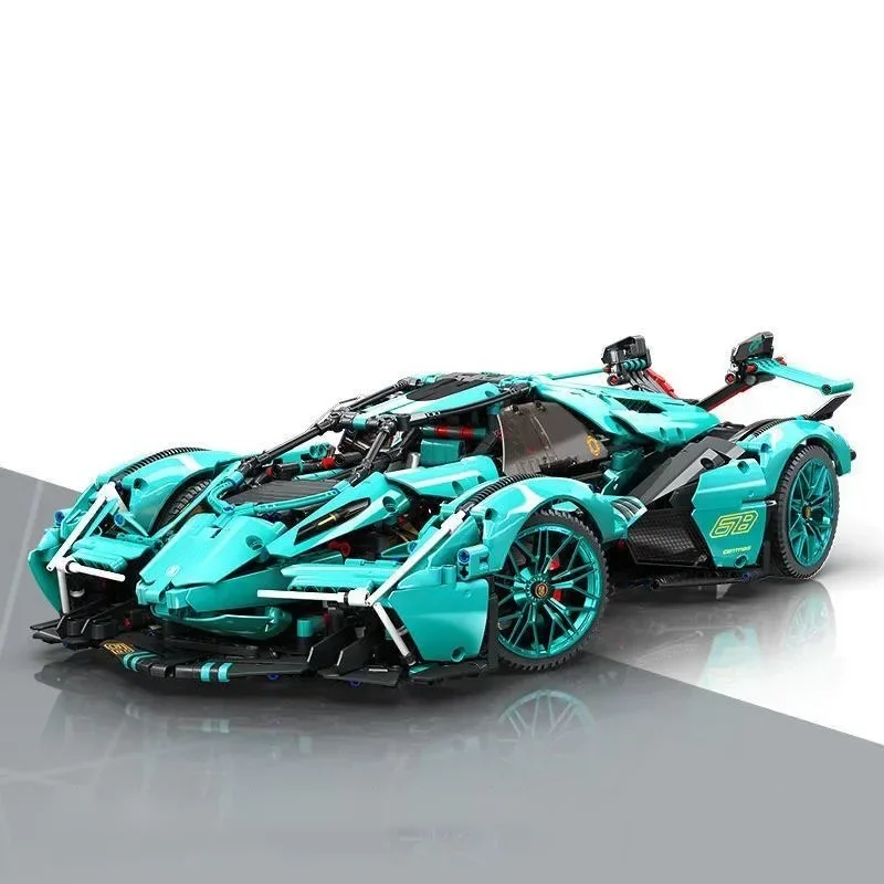 1:8New Technical Black Knight Lambo V12 Vision GT concept model High-tech Building Blocks for Toys For Adult Boy Christmas Gifts