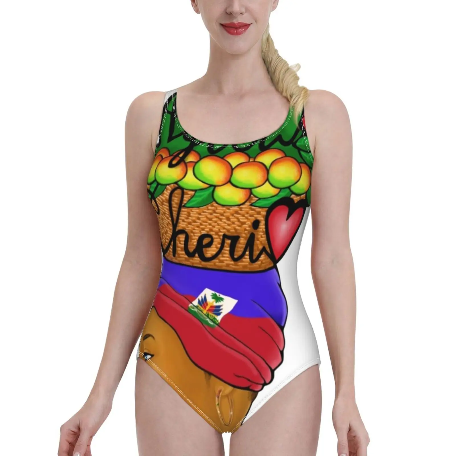 Haiti , My Dear Bodysuit One Piece Swimwear Women New Female Beach Swimsuit Bathing Suit Beachwear Haiti Haitian Culture Womens