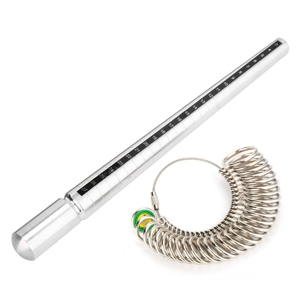

Accurate Japan Size Ring Sizer Stick Ruler Silver Color Finger Measuring Tool Jewelry Tool for Man or Women