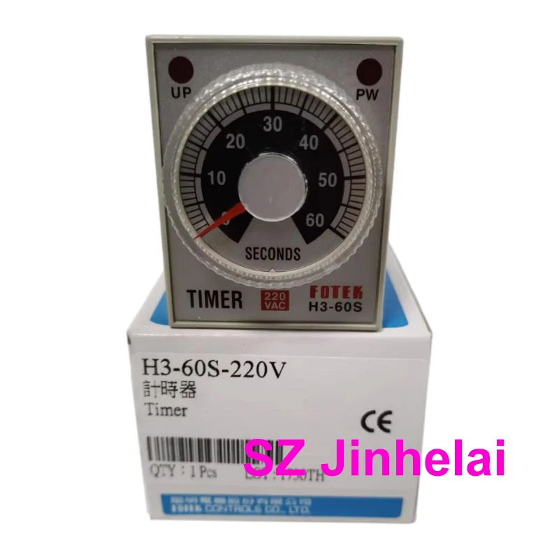 

Authentic Original FOTEK Time Relay H3-30S-220V H3-60S-220V Timer H3-30S H3-60S 220VAC