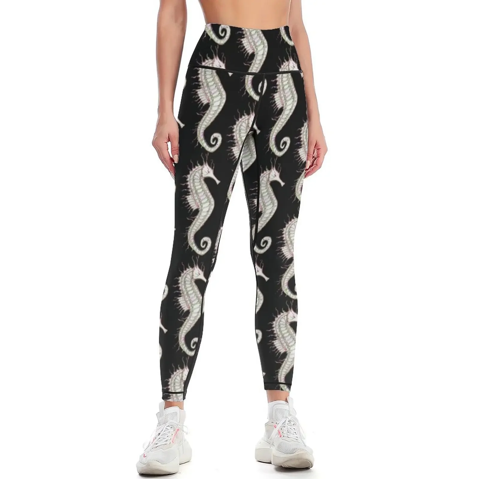 

Water Color Seahorse Leggings sports for gym Sportswear woman gym Golf wear Jogger pants Womens Leggings