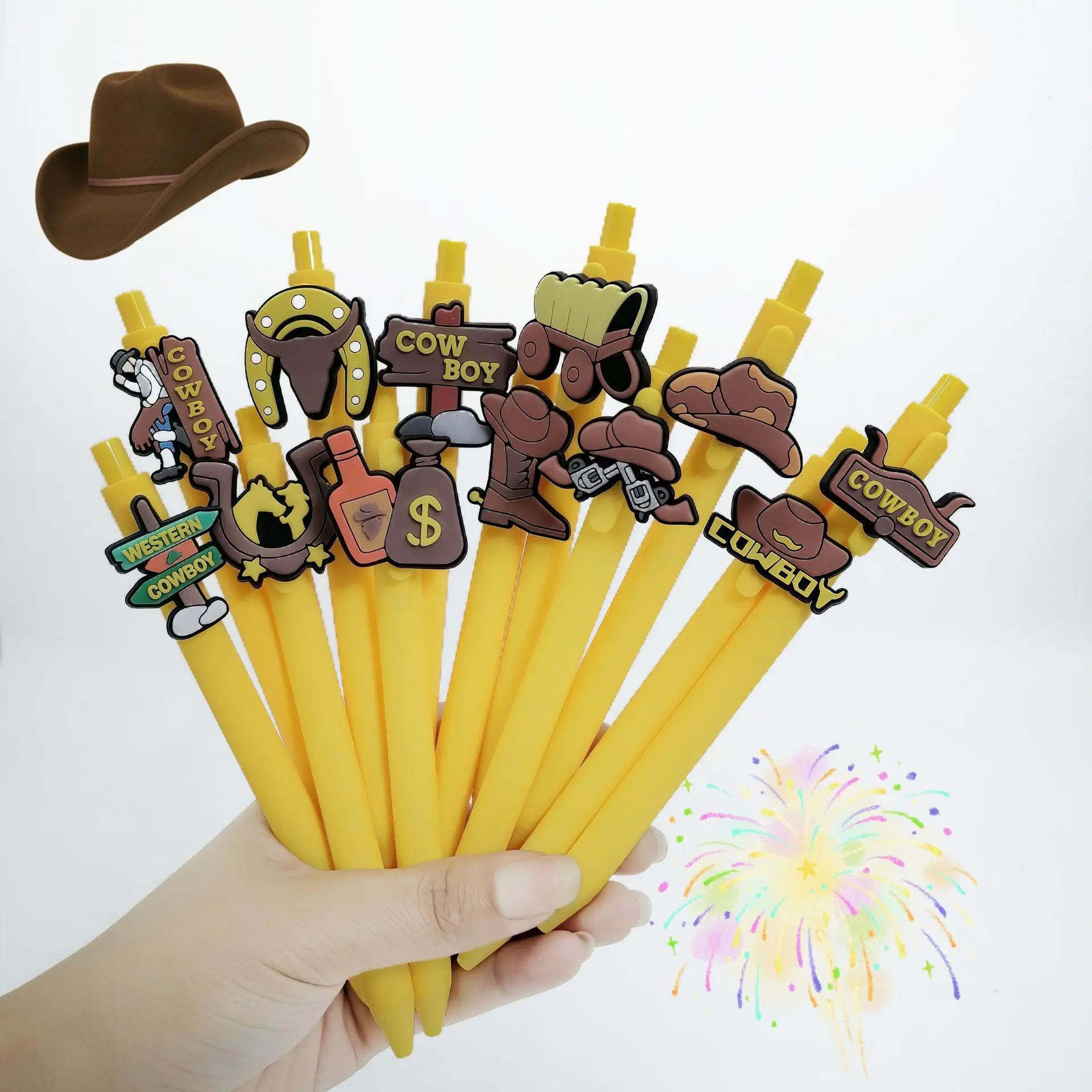 2025 جديد الأصفر الدنيم سلسلة التصحيح القلم PVC لينة المطاط على شكل قلم حبر جاف طالب هدية القلم مناسبة للاستخدام المكتبي #4