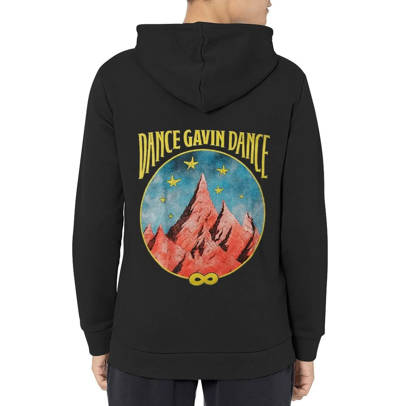 سترة بقلنسوة من Dance Gavin Dance Mountain Stars ملابس كورية للرجال، قميص بقلنسوة، مقاس كبير