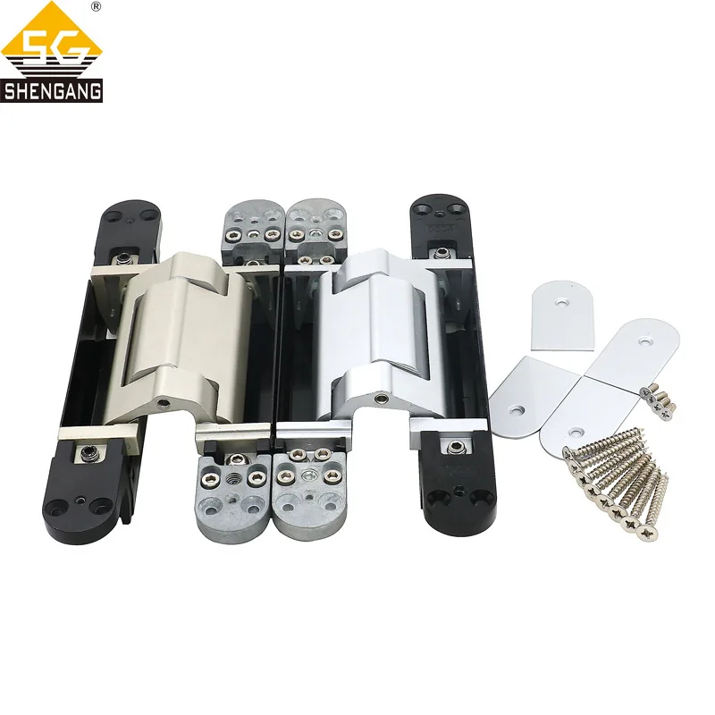 Style Zinc Alloy Hidden Heavy Duty 160KG 3D Invisible Adjustable Concealed Hinge for Heavy Duty Gate Wooden Swing Door - view 6