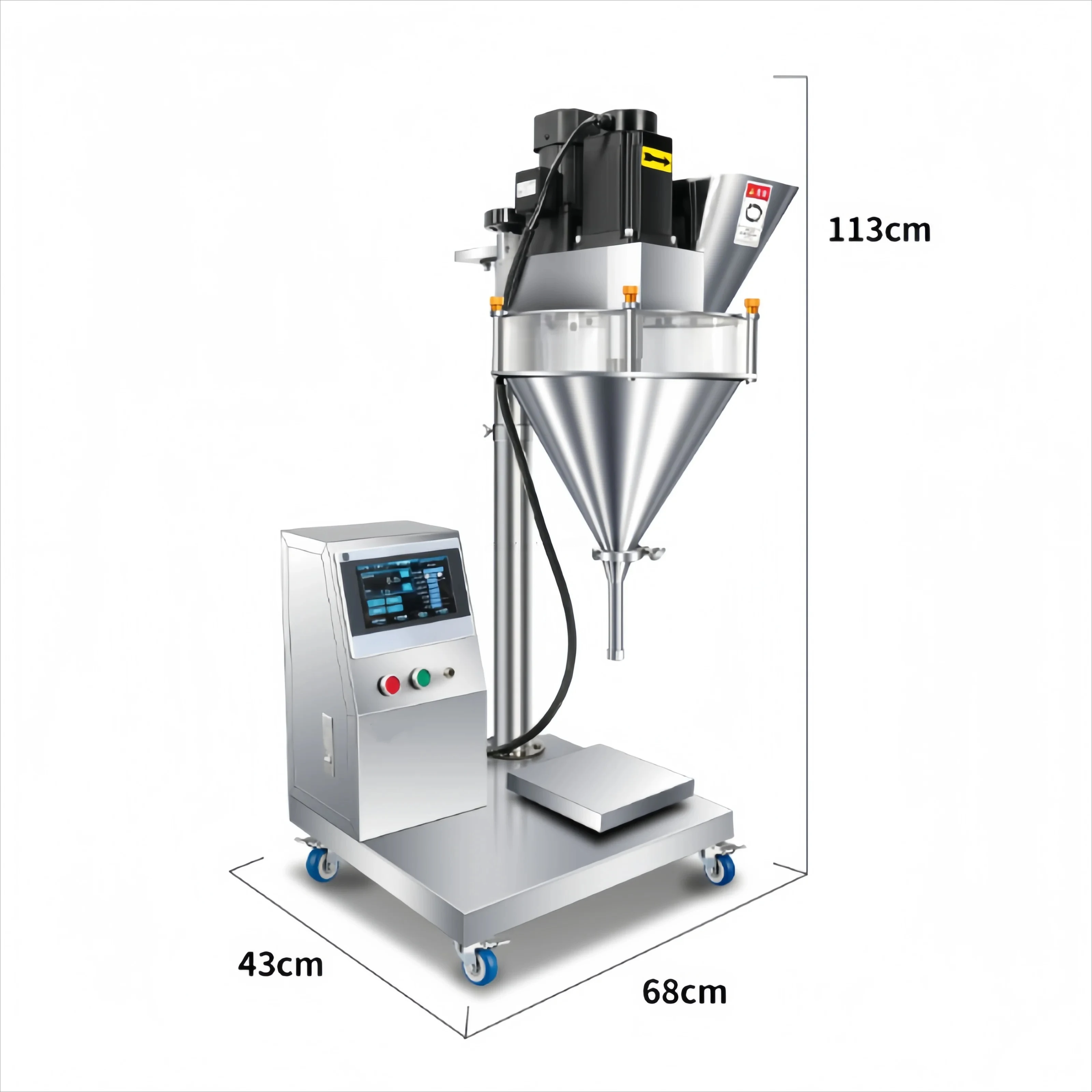

Semi-Auto High Precision Auger Powder Filler 0.1-100g 1-10g 50-500g 5kg for Coffee Milk Chemical Beverages Glass Bottle Bag