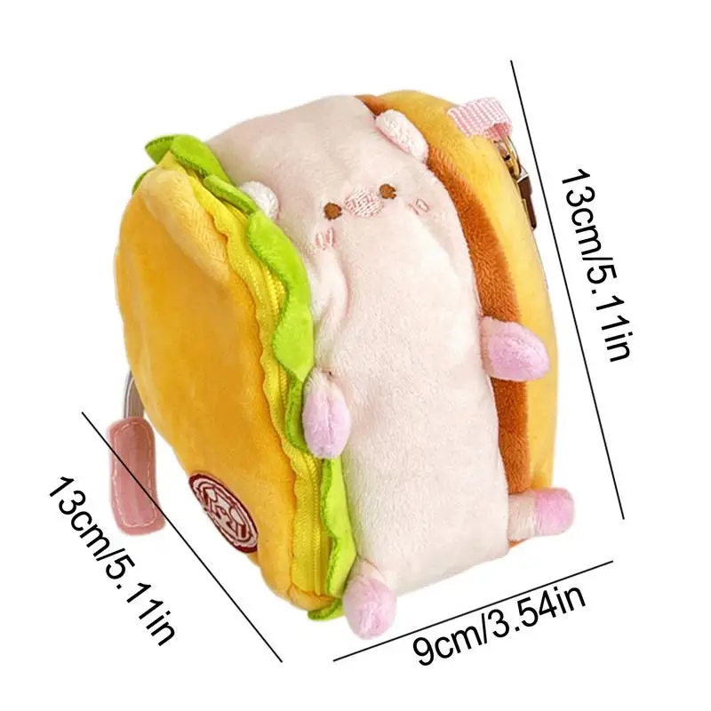 Cute Hog Change Pouch Cute Hog Sandwich Purse Cartoon Change Pouch Women Girls Versatile Storage Bag piccola borsa a portafoglio per Cand