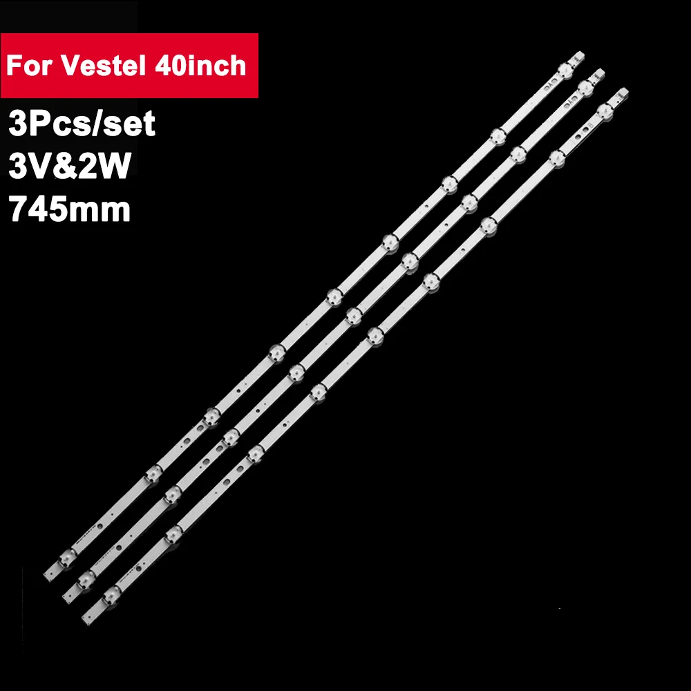 3pcs Led Tv Backlights Bar For Vestel 40