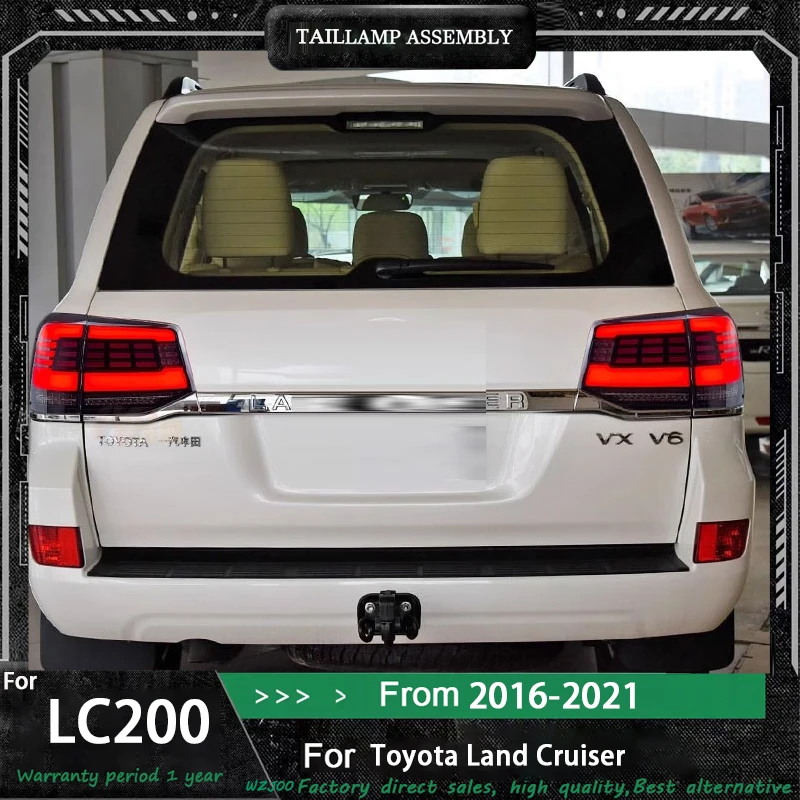 

Car LED Taillights Assembly For Toyota Land Cruiser FJ200 LC200 2016 2017 2018 2019 2020 2021 Rear Brake Reverse Tail lamp