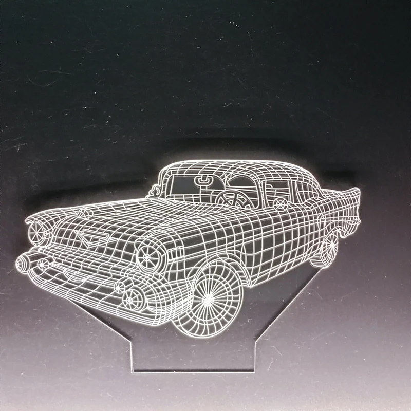 All Car SUV Plane Motor Style Boat Ship Arylic Panel Board Plastic 3D LED Lamp Decor Table Night Light Christmas Party Gift