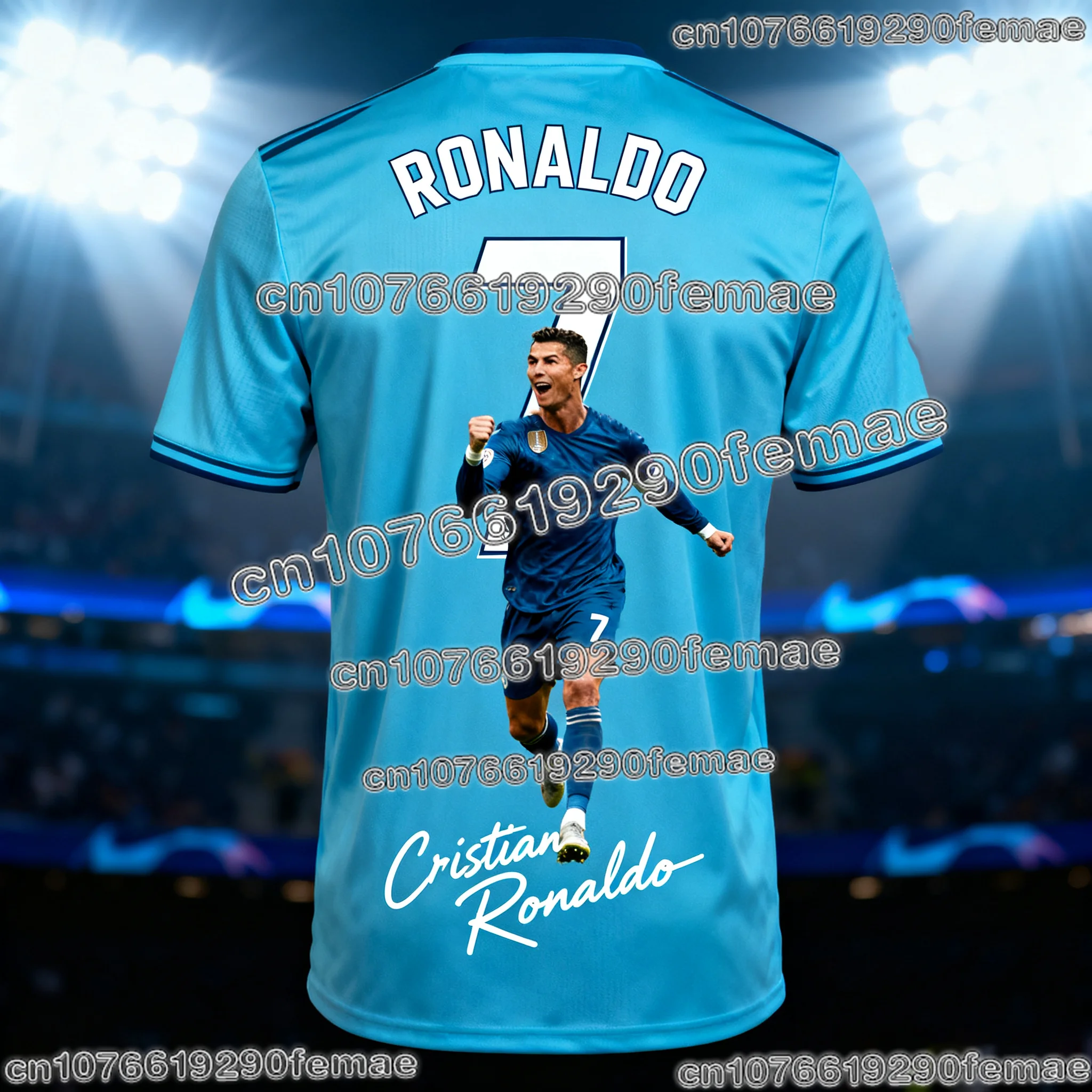 موضة 2026 ChatGPT AI Ronaldo 7 كرة القدم جيرسي الرجال الاطفال الكبار تدريب كرة القدم تي شيرت الصيف ملابس رياضية مريحة