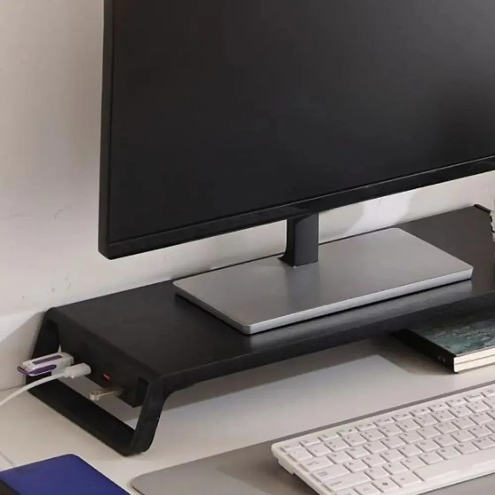 Thick Computer Monitor Stand Pressure-Resistant with USB Ports Computer Heightening Rack Ergonomic Display Screen Base