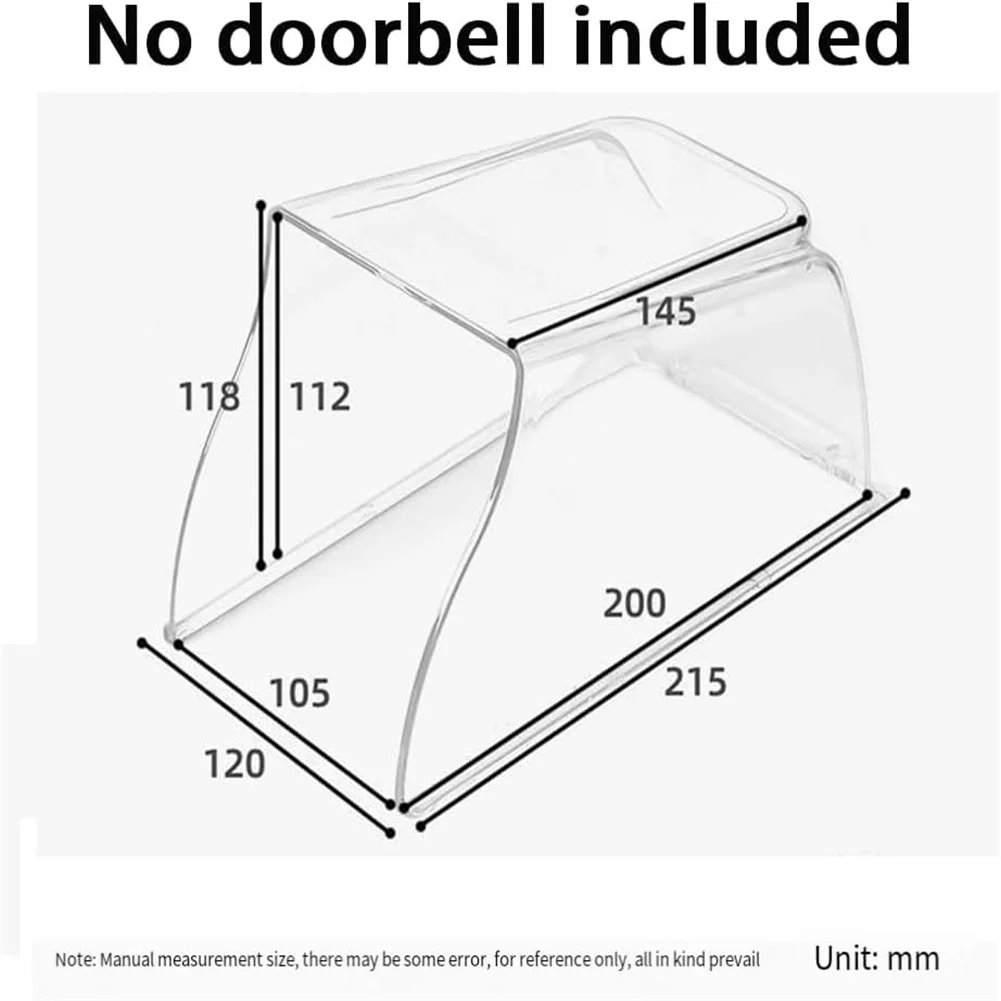 IP55 Rated Rain Cover for Outdoor for Access Control Devices Transparent Polycarbonate Weather Resistant Housing Part Accessory