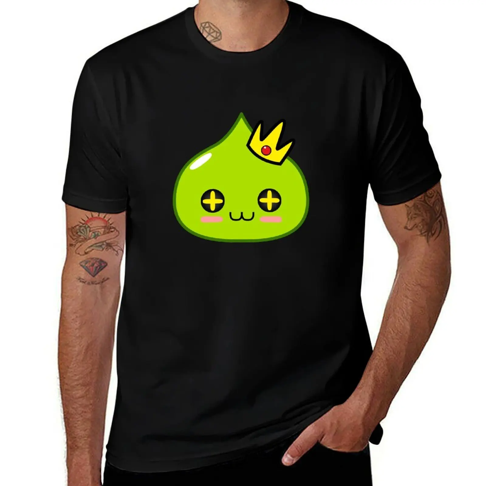Cute King Slime Blush T-Shirt Large Size Basic Casual T-Shirt