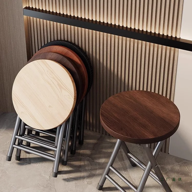Dining Chair Household Stool Backrest Dining Table and Can Be Stacked Folding Does Not Take Up Space