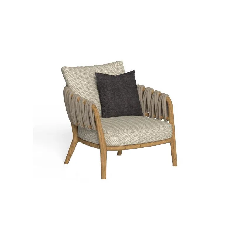 

Nordic outdoor sofa teak furniture courtyard sofa coffee table combination rattan chair
