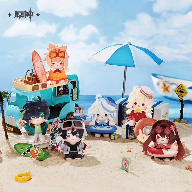 Original MiHoYo Genshin Impact Klee Hutao Furina Kinich Midsummer Party Plush Doll Pendant Bag Ornaments Collection Gift