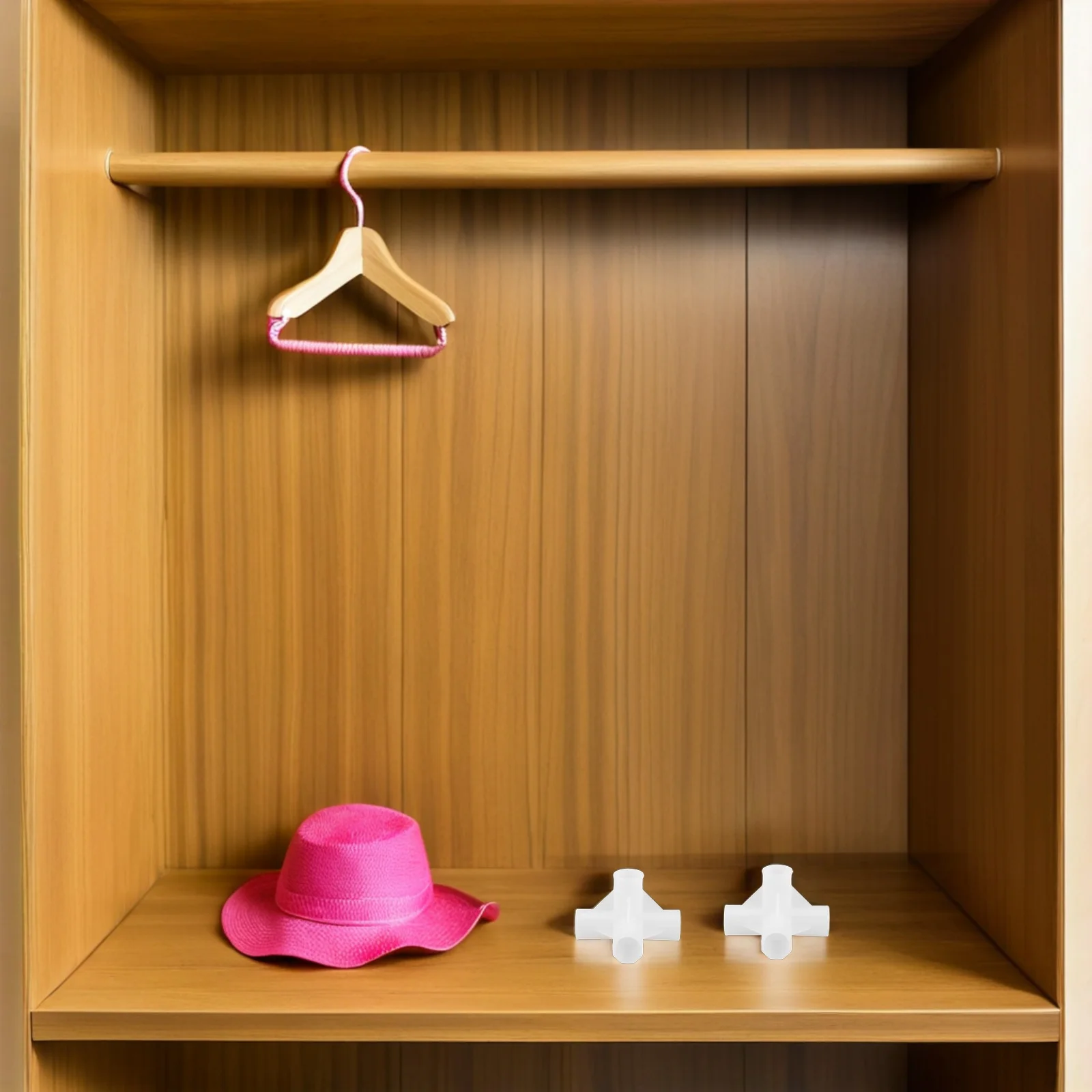 

10Pcs Plastic Corner Connectors Closet Rod Fitting for Furniture Cabinet Dryer Rack Quick Connect Joint Compact Space