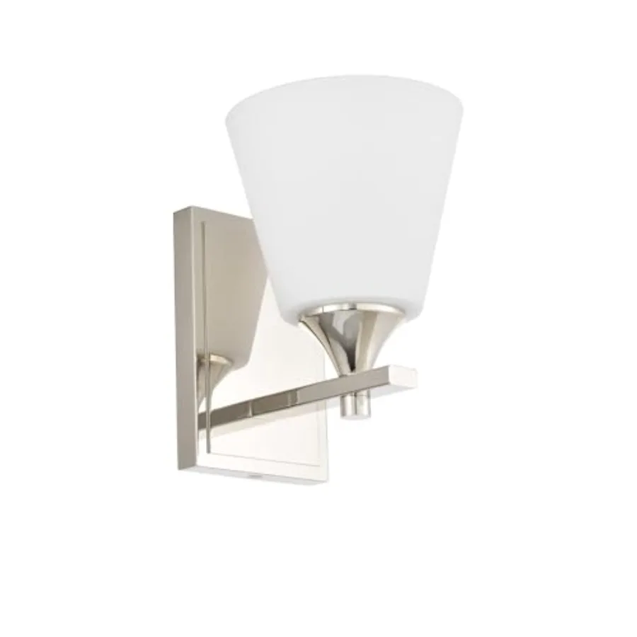 

Wall Sconce Light, American Sconces Wall Lighting, Traditional 1 Light Bathroom Vanity Lighting with Opal Glass Shade, Wall Lig