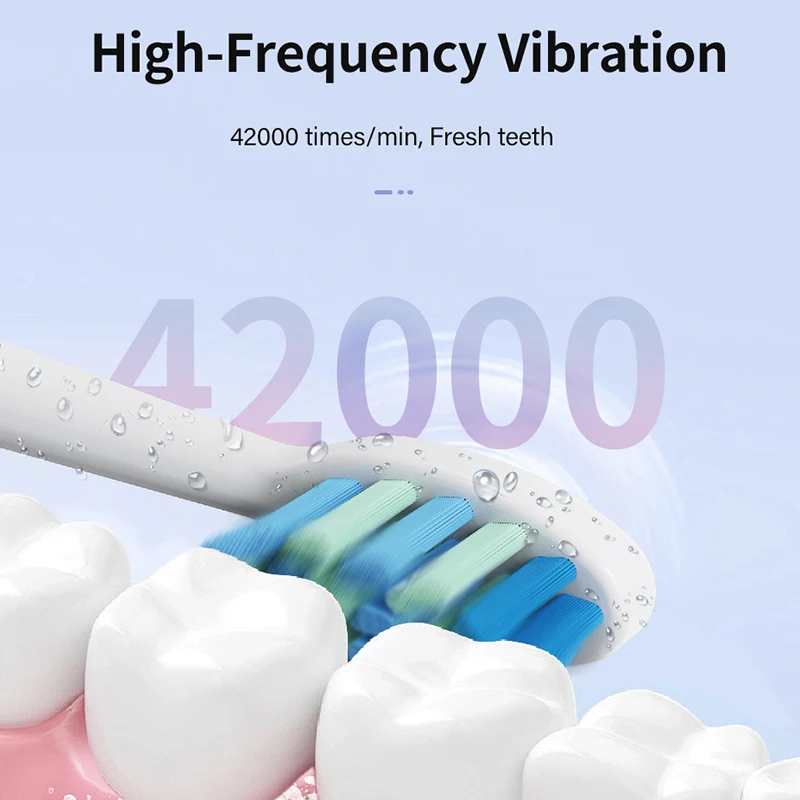 T13 Adult Sonic Electric Toothbrush Couple Rechargeable Electric Toothbrush 1 Brush Handle 8 Brush Head Travel Box