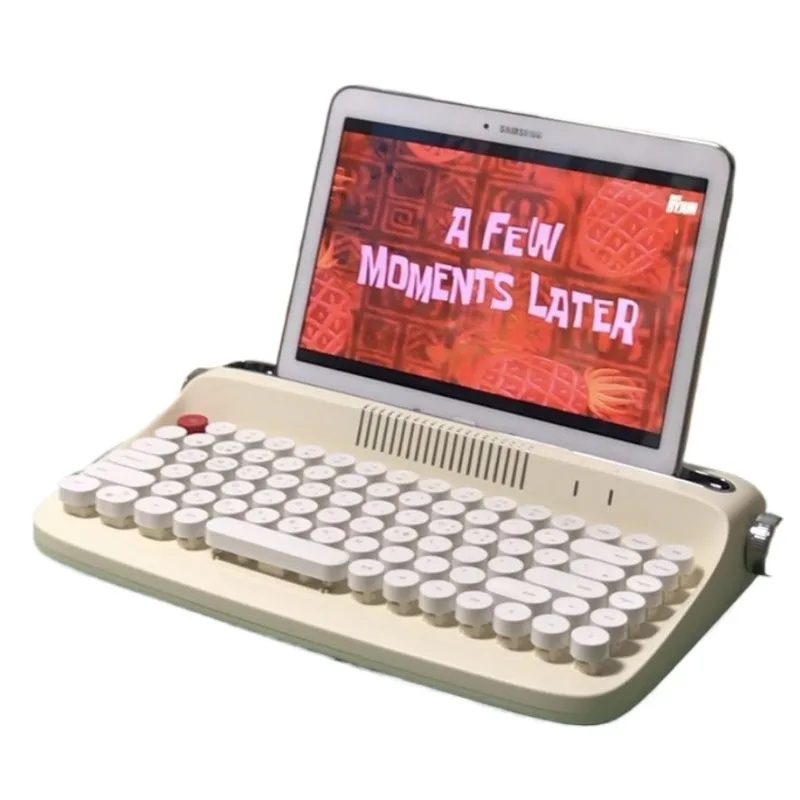 Keyboard Bluetooth Retro Typewriter Keys Universal Hongmeng Notebook iPad Android