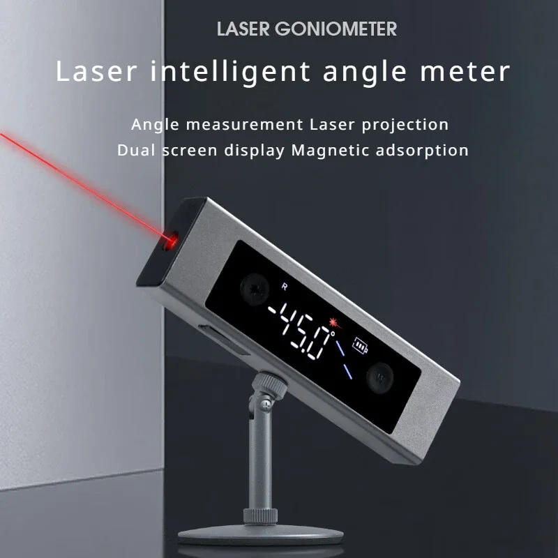 Digital Laser Level Angle Inclinometer High Precision with Protractor for Construction Woodworking Metal Working Measuring Tool