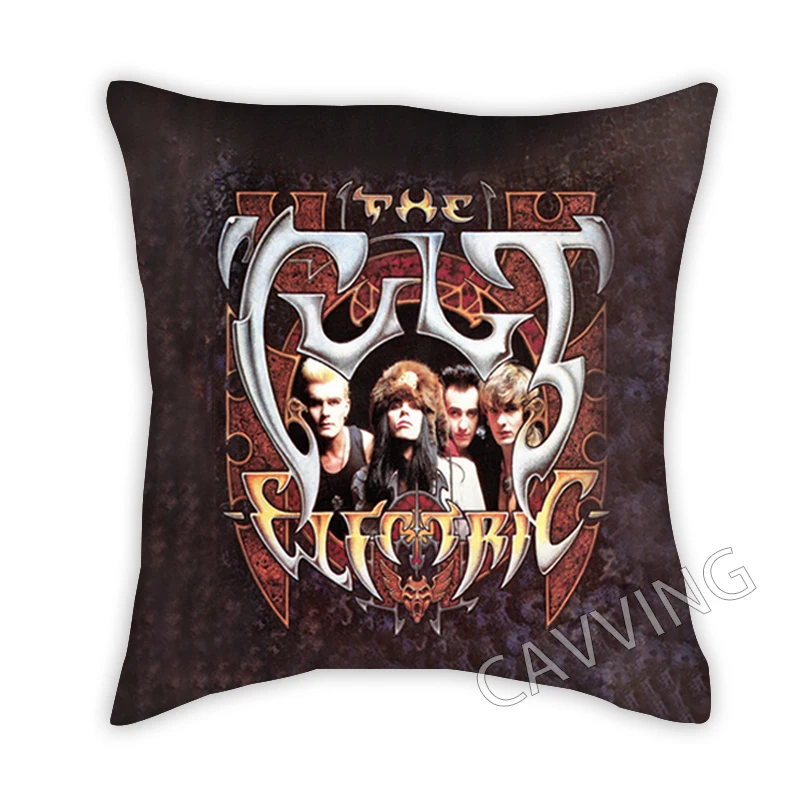 The Cult Rock 3D Cetakan Poliester Dekoratif Sarung Bantal Lempar Sarung Bantal Persegi Ritsleting Kasus Penggemar Hadiah Dekorasi Rumah