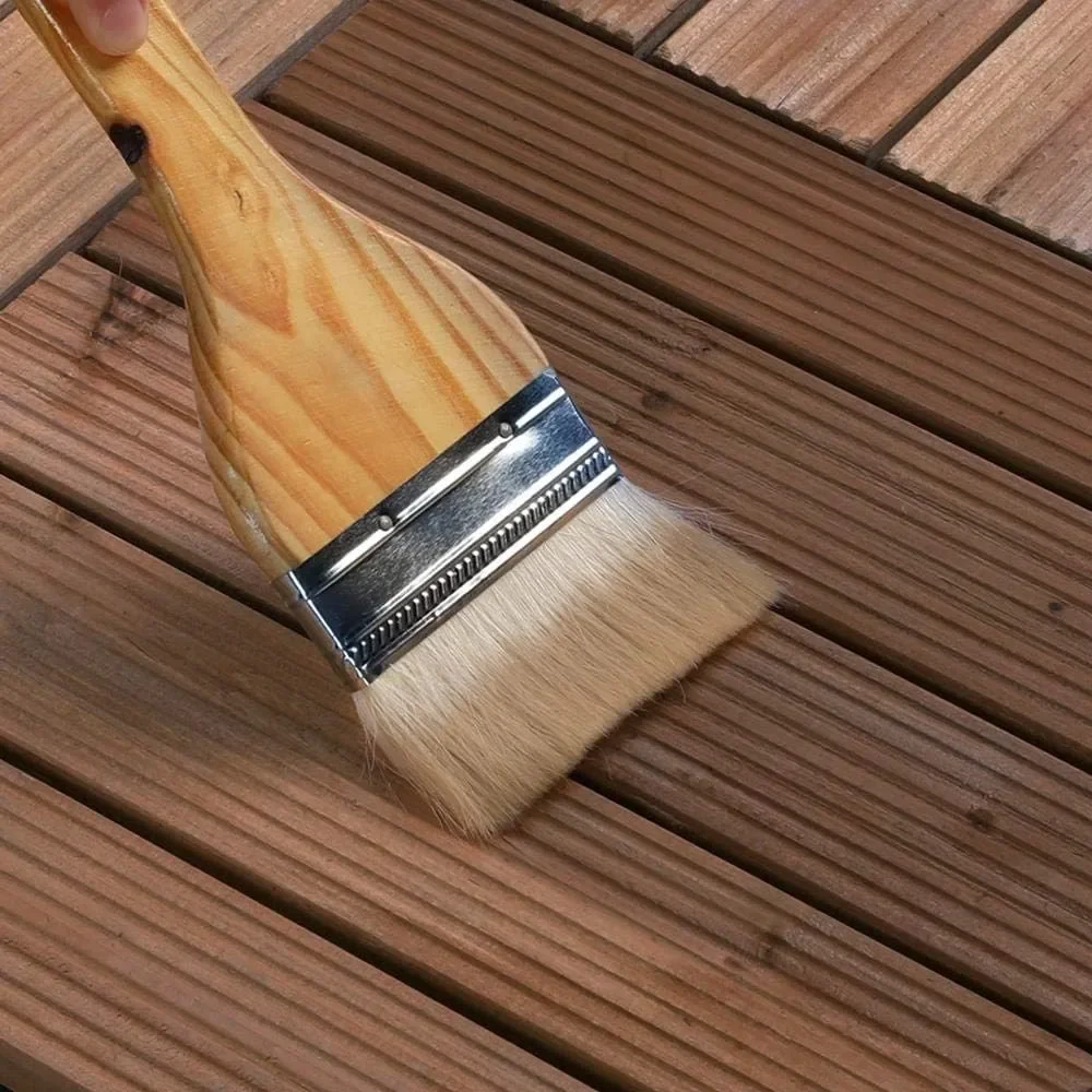 55pcs Patio Deck Tiles Interlocking Wood Composite Deck Wooden Flooring Deck Tiles 12 x 12in Fir Wood Indoor&Outdoor