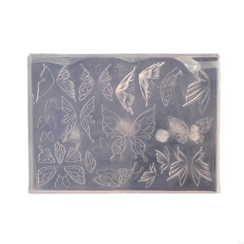

Flexible Silicone Mould for Nail Art Featuring Butterfly and Star Designs Accessory for Practical Embossed Patterns