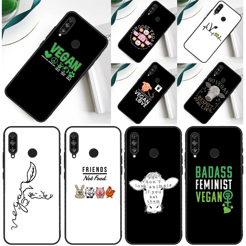 Vegetarian VEGAN ANIMAL LOVE VEGGIE For Huawei Nova 9 10 SE 5T 12i 12s 11i Y91 Y90 Y60 Y70 Y72 Y61 P60 Pro P20 P40 P30 Lite Case