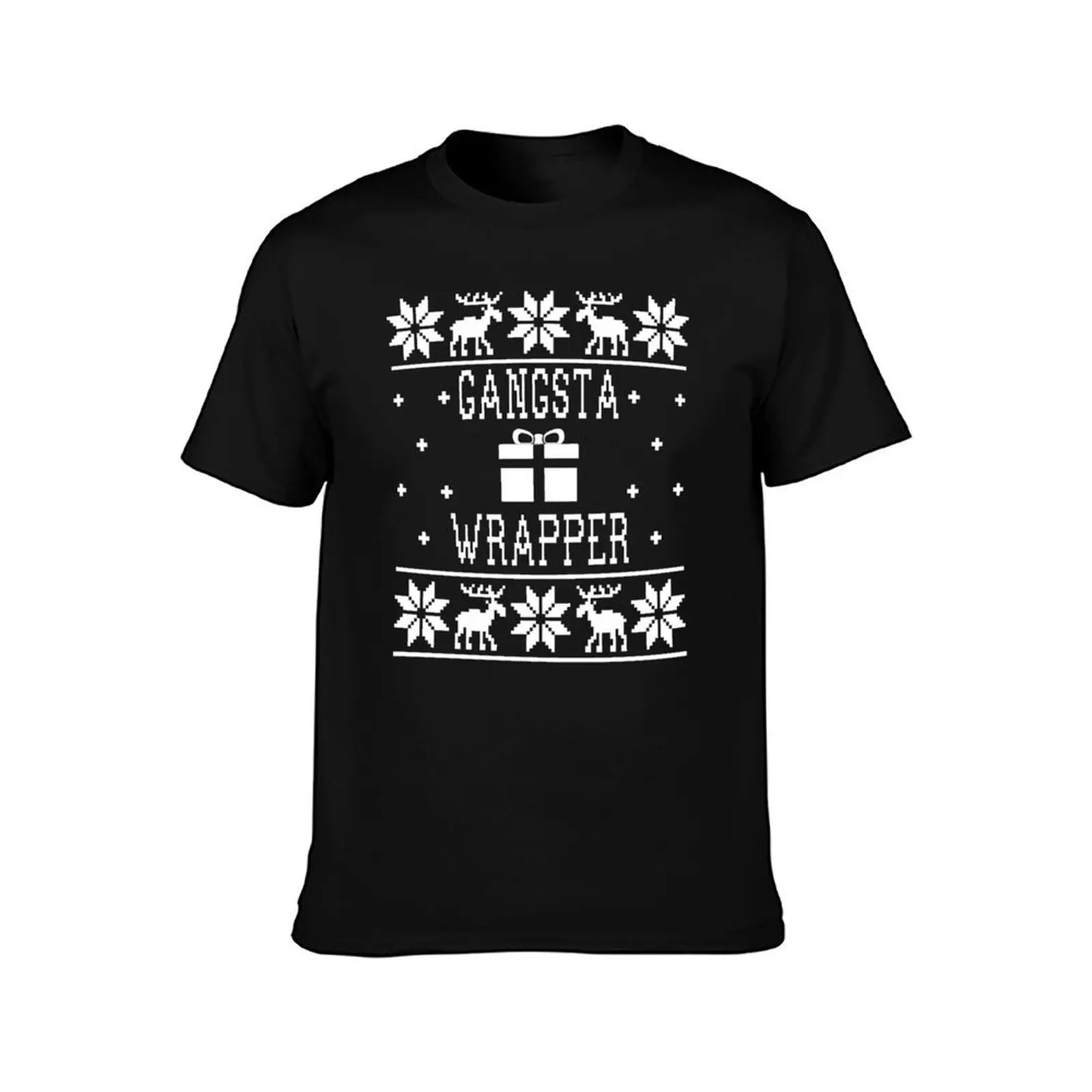 Gangsta Wrapper - Ugly Christmas Sweater T-Shirt Soft Durable Cotton T-Shirt