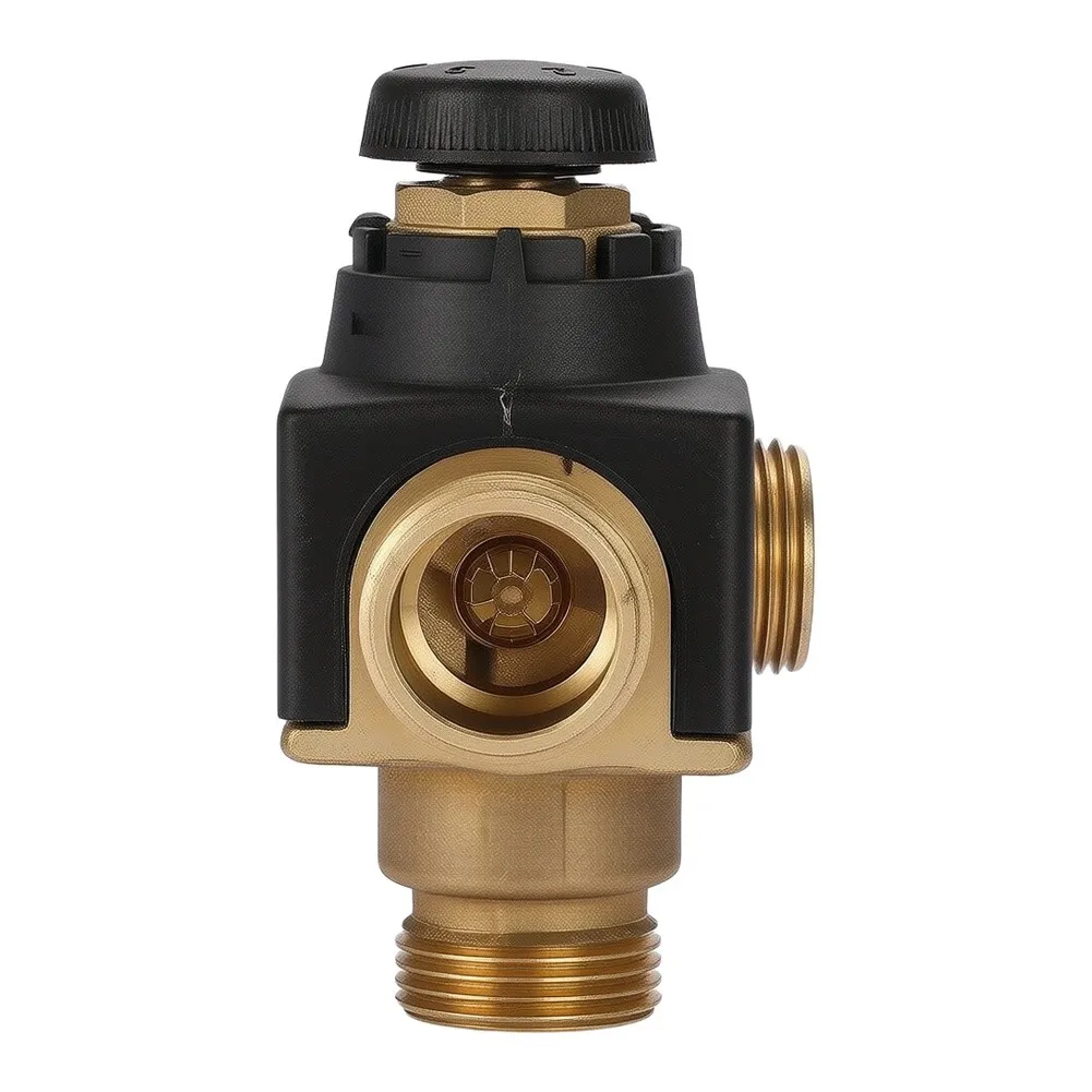 Brass DN20 3-Way Thermostatic Mixing Valve with G3/4 Male Thread for Automatic Temperature Limitation at 35-60 C
