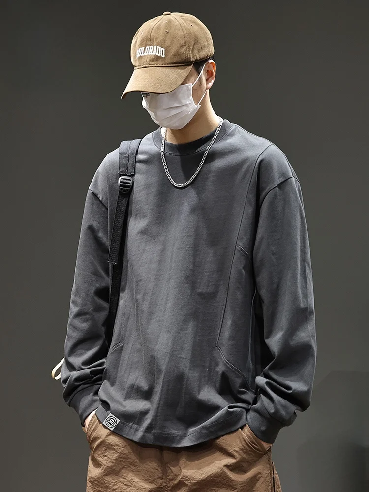 

Мужская футболка PaulFrank Long Sve из чистого хлопка свободного кроя с круглым вырезом, удобная, дышащая, повседневная, модная, осенняя, стильная.