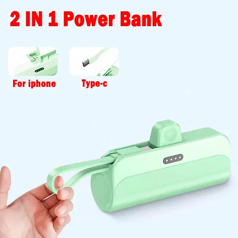 Capsule Mini Wireless Power Bank Large Capacity 10000mAh Fast Charging PowerBank Emergency External Battery for iPhone Type-c