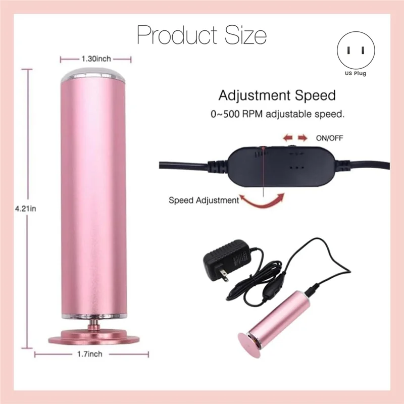 Abgp-removedor de calos de pé elétrico para mulheres, velocidade ajustável, arquivo de pé, ferramenta profissional de pedicure, plugue americano