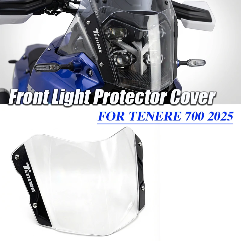 Protector de faros para motocicleta, cubierta de luz acrílica para YAMAHA Tenere 700 Tenere700 Rally 2025