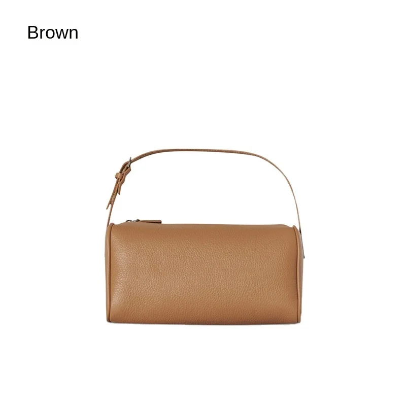 

Women Handbag Korean Version Niche Design Genuine Leather Premium Feel Simple Easy To Carry Single Shoulder Pillow Square Bag